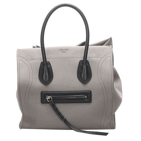 celine luggage phantom tote grey|Celine mini luggage.